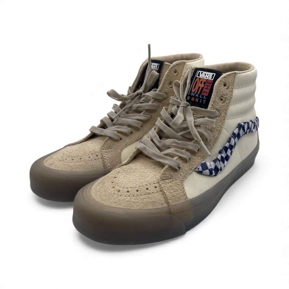 VANS x Rokit Sk8-Hi 38 DX Shoe Suede Canvas Skate Beige Size M/10 - Picture 4 of 7